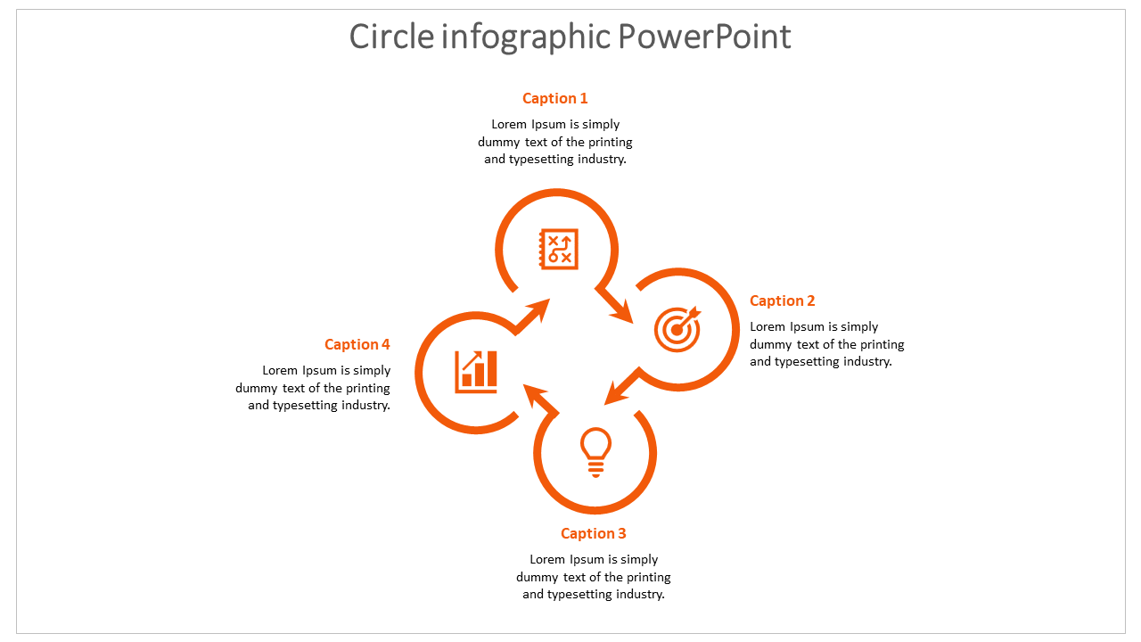 Free - Awesome Circle Infographic PowerPoint With Four Nodes